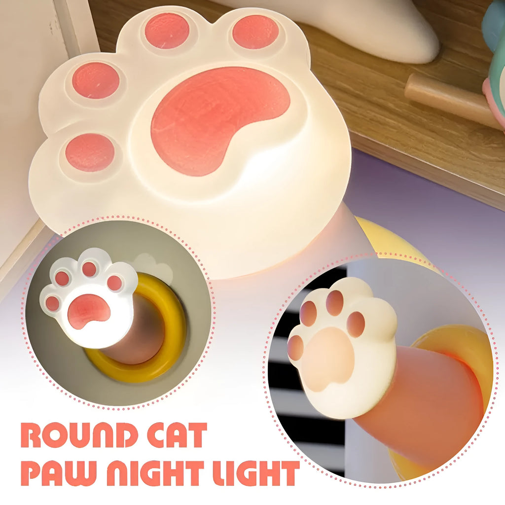 Rechargeable cat paw touch desk lamp with outstretched claw design.
