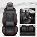 Full-leather car seat cushion with contrast stitching in Nordic Green colour