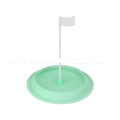 Silicone golf putter plate with 16cm hole cup in red, green, or blue for indoor practice