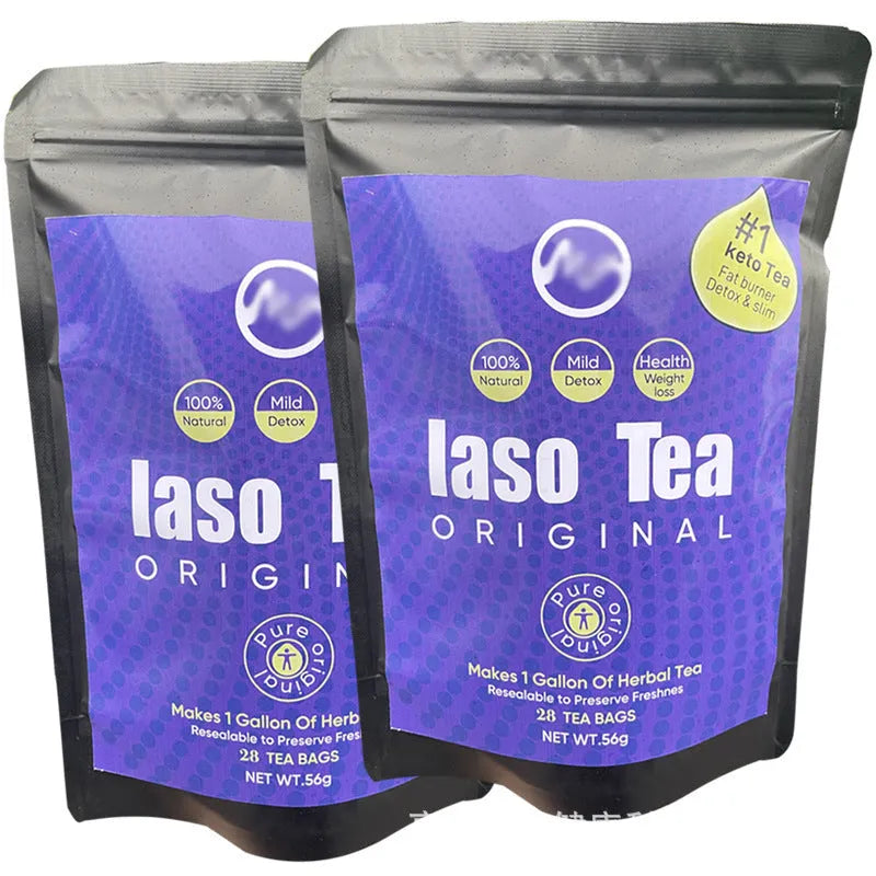 Single sachet of sugar-free instant slimming tea powder for cold mixing.