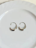 Gold and silver retro snake design women's alloy earrings for fashion office wear