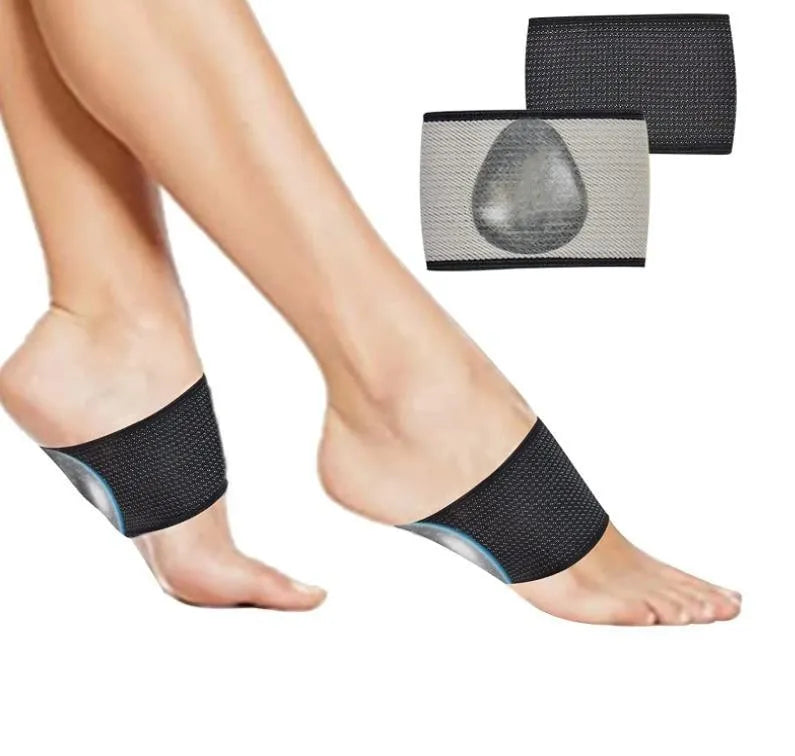 Elastic foot bandage cover with heart pad design for arch support