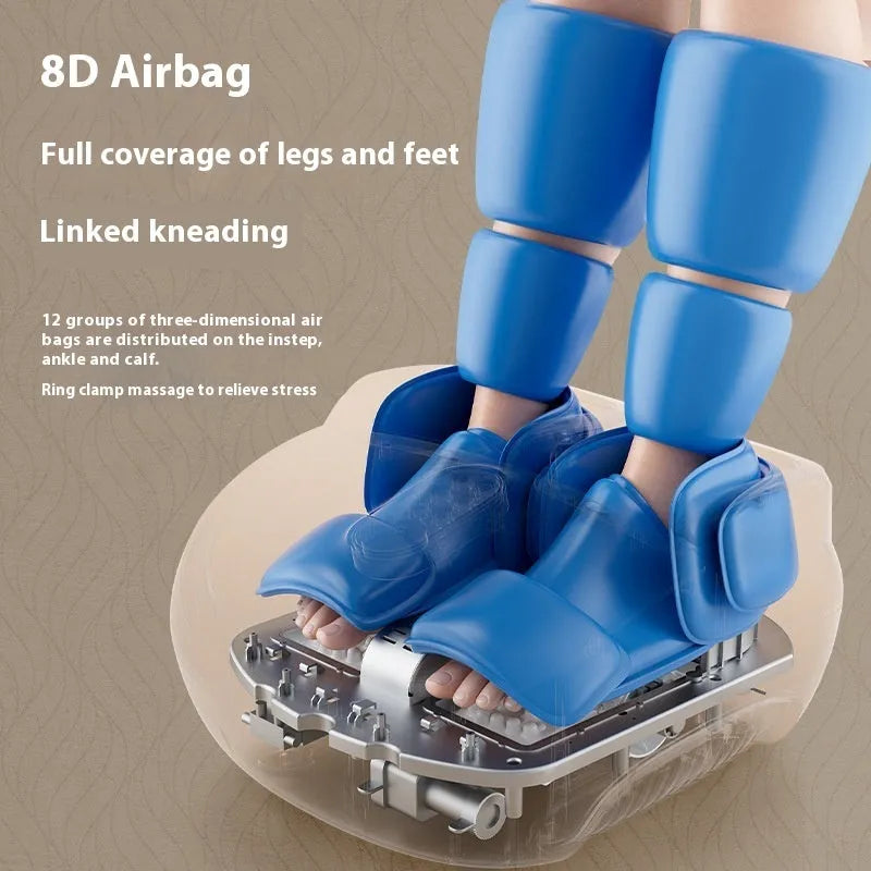 Fully automatic foot massage machine with wireless remote control and timer, 47.5x27x43cm, in four colour options