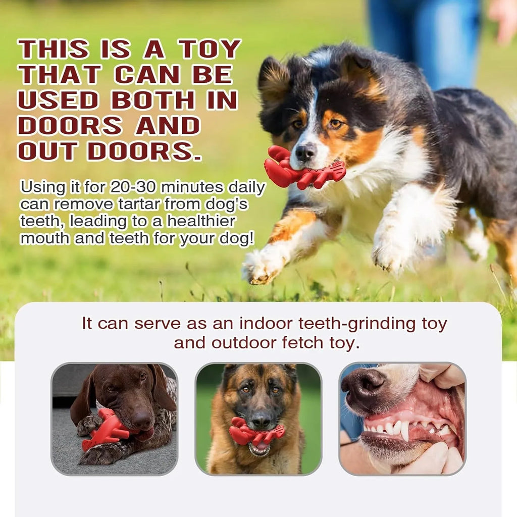 Red Nylabone dog chew toy for aggressive chewers measuring 170mm long