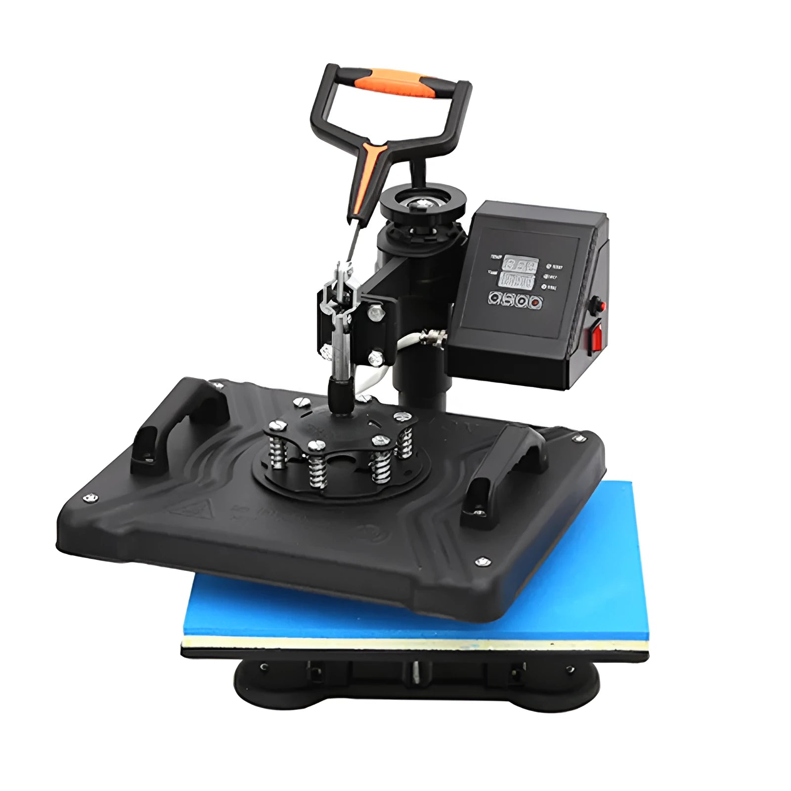 Black thermal transfer machine for T-shirt and tablet printing with 70x70x35cm dimensions