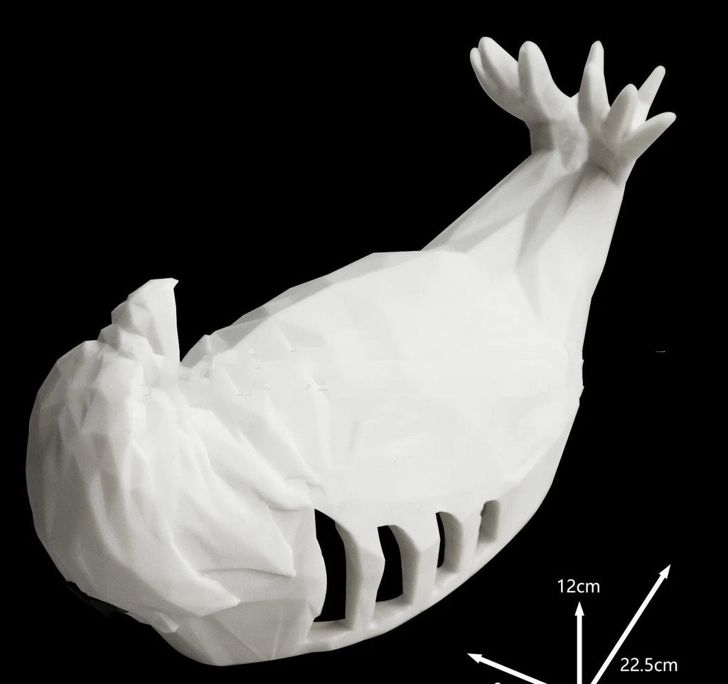 Eagle-shaped wall lamp with 3D printed resin body and projector lighting