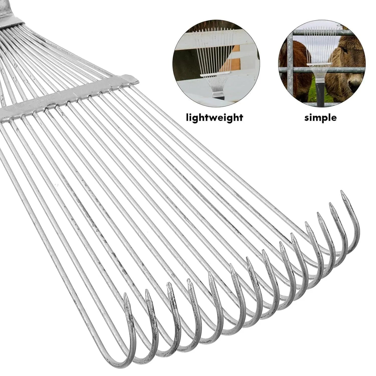 Black handled stainless steel pet grooming rake comb dematting tool 33 cm long