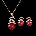 Women's alloy bridal jewellery set with adjustable necklace and earrings, colour 61172321.