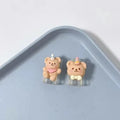 Plastic anti-break cable protector for Apple phone cable head in decorative bunny and bear styles