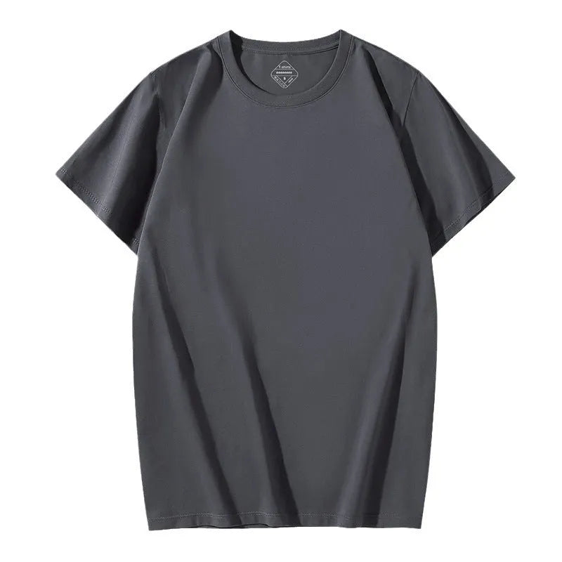 Men's ice silk short sleeve T-shirt in loose fit available in multiple colours with Asian sizing