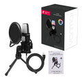 SF-666R desktop conference microphone with spray screen and bracket on a desk