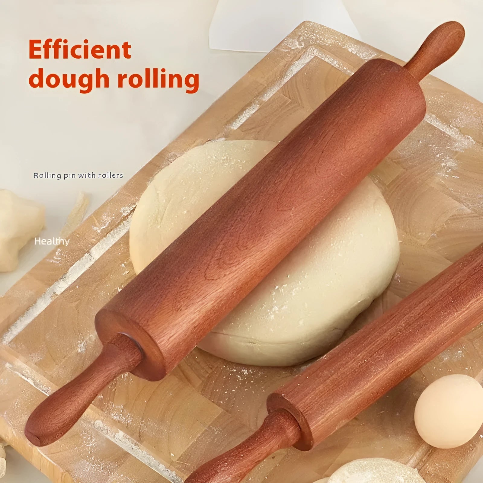 Solid wood rolling pin in bronze colour with modern simplicity design, two size options