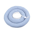 Blue waterproof Elizabethan recovery collar for dogs and cats with adjustable fastening