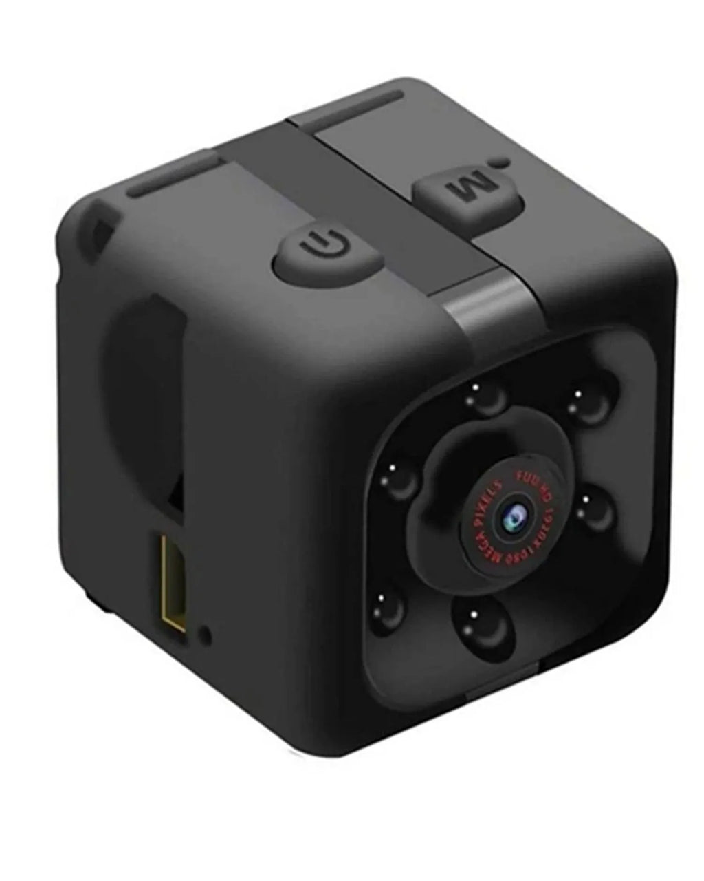 Black mini USB dash camera with 1080P HD recording and infrared night vision