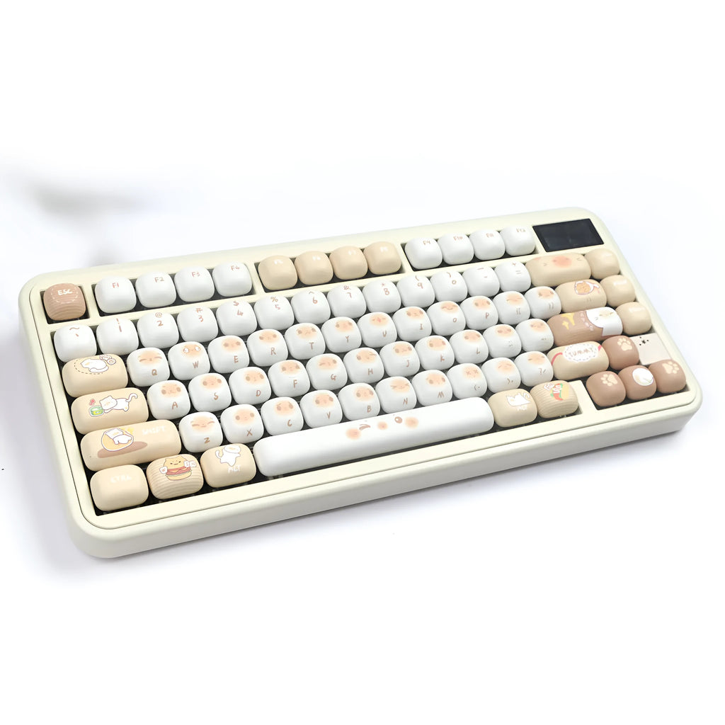 Steamed Bread mechanical keyboard 7u supplementary key cap set in PBT plastic