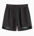 Men's grey quick-dry fitness shorts with high elasticity for summer training workouts.