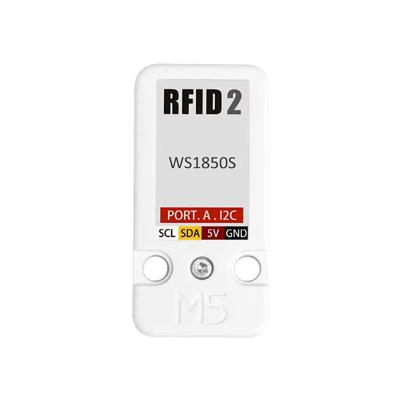 M5Stack WS1850S RFID 13.56MHz reader module with HY2.0-4P connection cable.