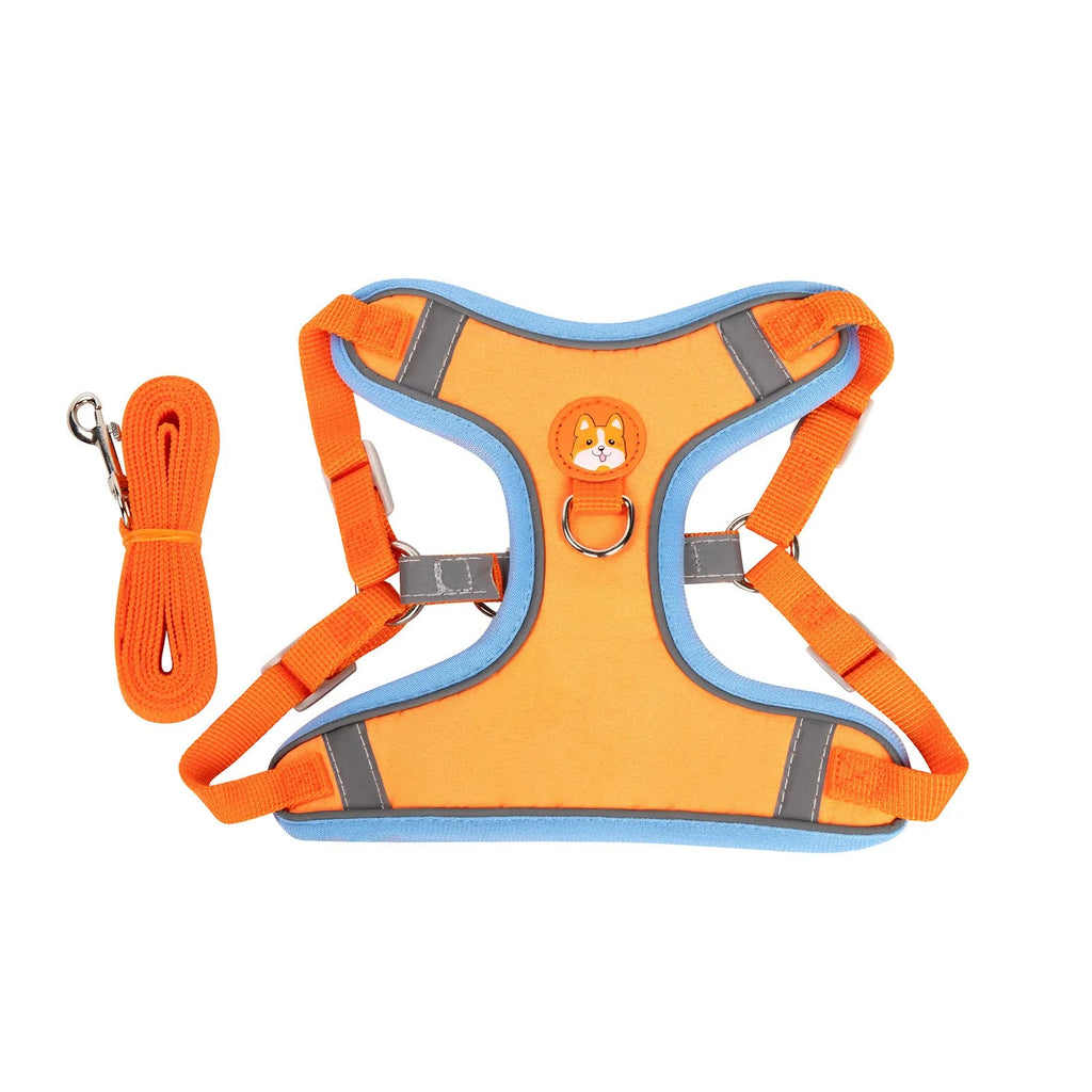 Adjustable dog harness with haulage rope in multiple colours and sizes for pet control