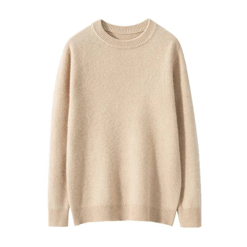 Men's round neck solid colour slim fit sweater in viscose blend, available in multiple colours and sizes M to 4XL