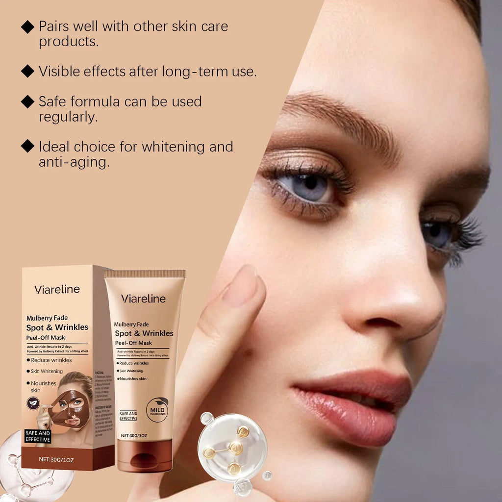 Single 30g sheet facial mask with arbutin and hyaluronic acid for delicate skin care.