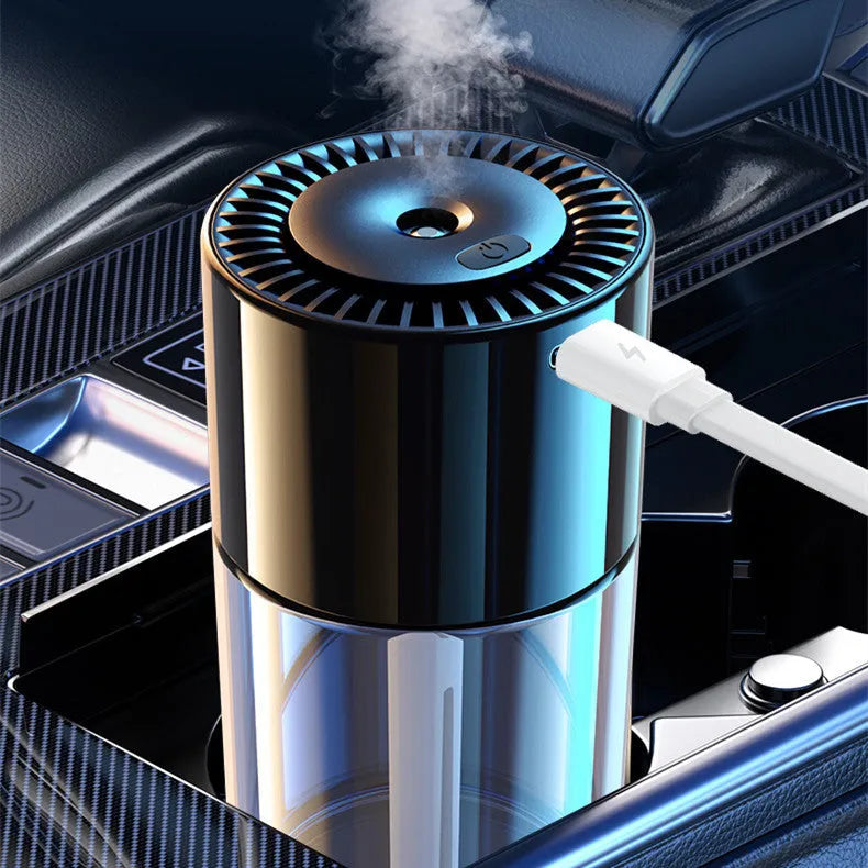 AI intelligent spray perfume humidifier with glass perfume seat and USB plug-in connection