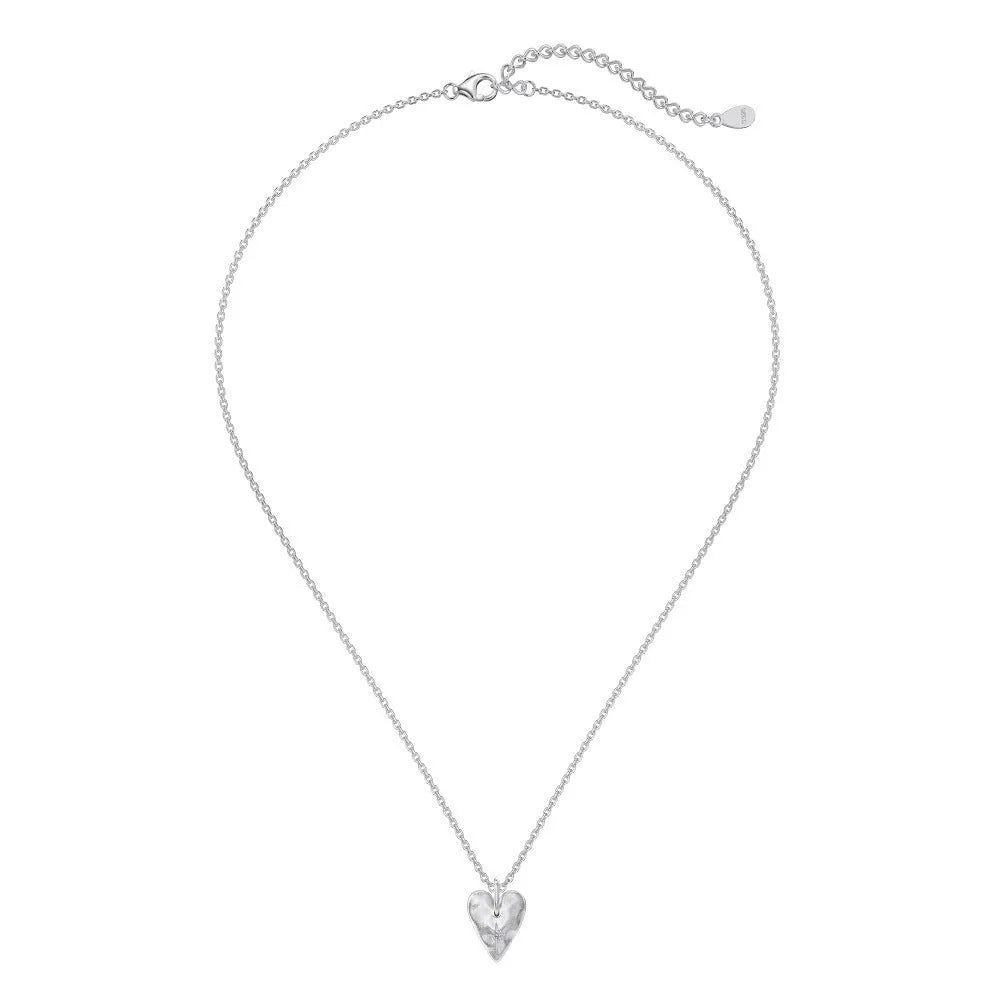 Love women's 925 silver O-ring clavicle chain necklace electroplated finish white and gold options