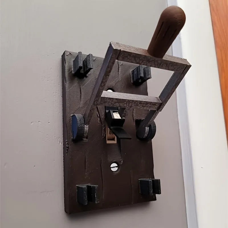 DZ1V1 retro decorative mechanical light switch with white PLA plastic shell