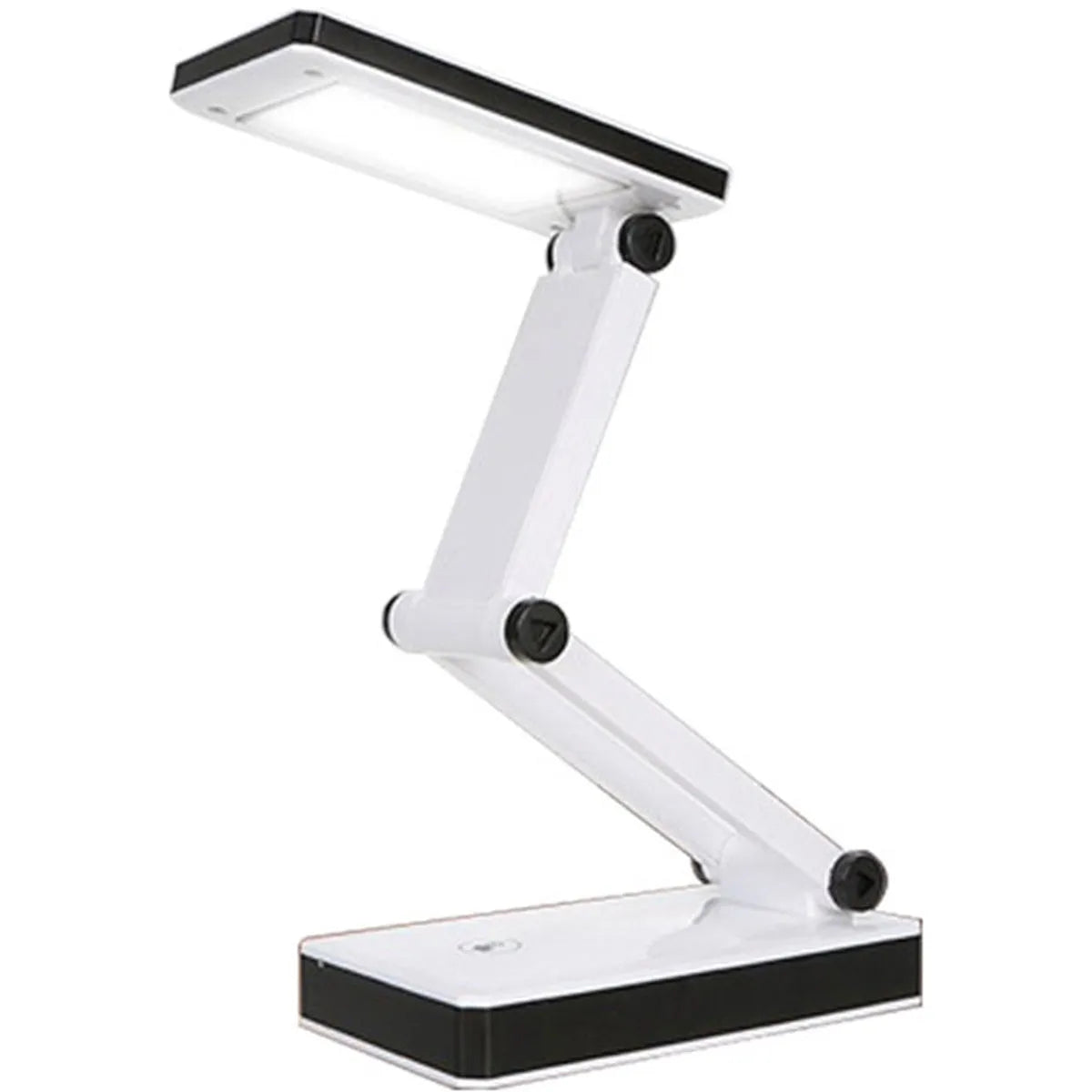 COB folding desk lamp in white with 3-speed touch dimming and USB cable, 13.3 x 7.2 x 28 cm