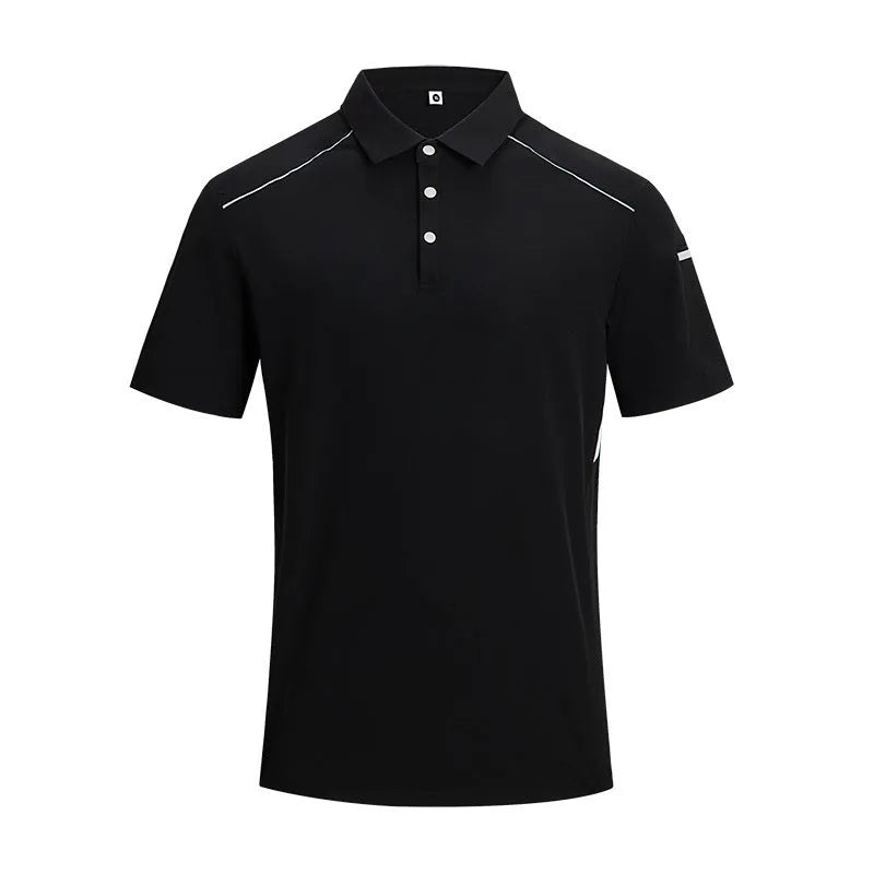Short sleeve work shirt in solid colour with ice feeling quick-dry fabric, available in multiple sizes