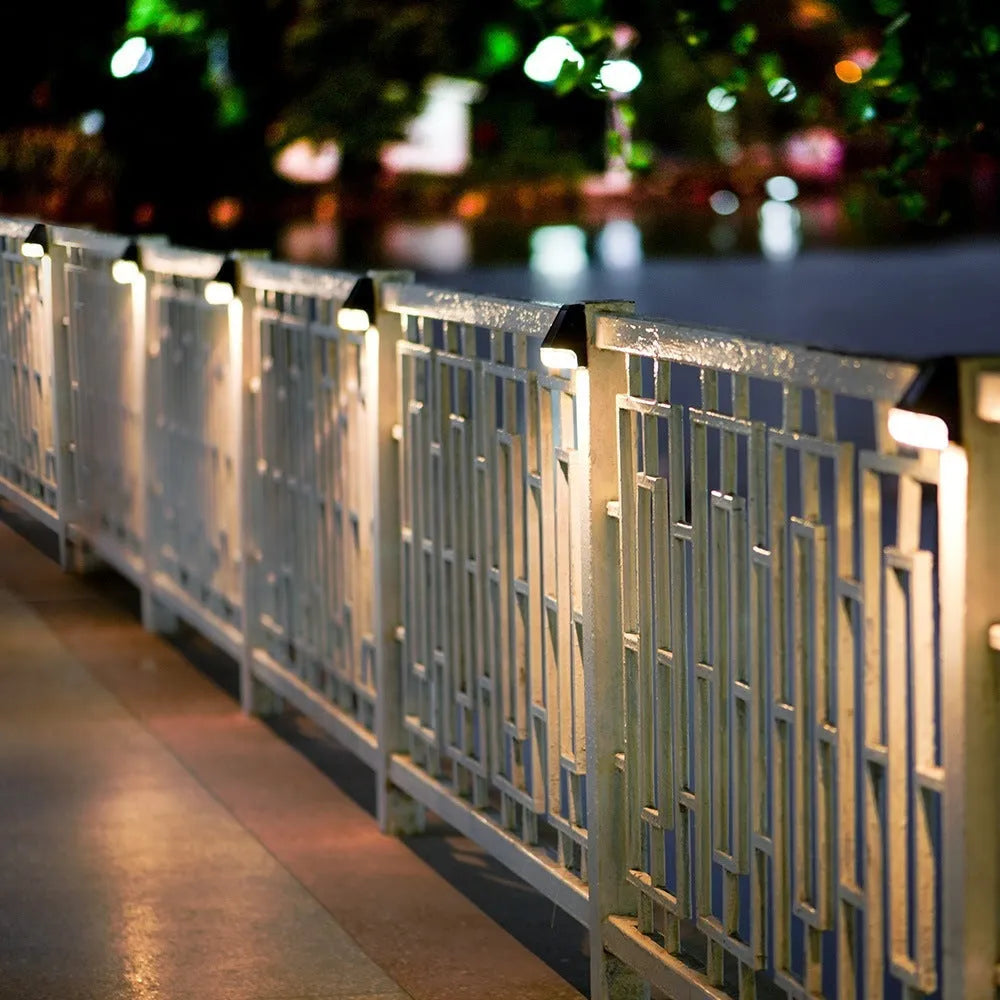 Solar outdoor rainproof IP65 LED wall lamp 75x70x50mm for courtyard garden steps and fence