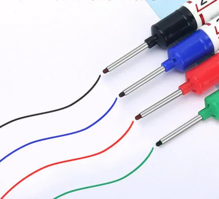 Set of 10 waterproof quick-drying woodworking tile markers with 20mm long pen head in black red and blue