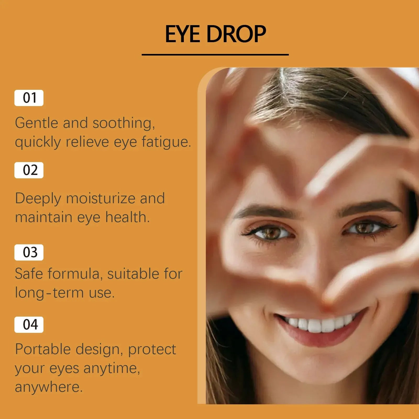 15ml bottle of honey eye drops for dry eyes and fatigue relief with natural active ingredient