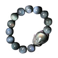 Obsidian fox carved adjustable couple bracelet in 10mm 12mm 14mm 16mm sizes