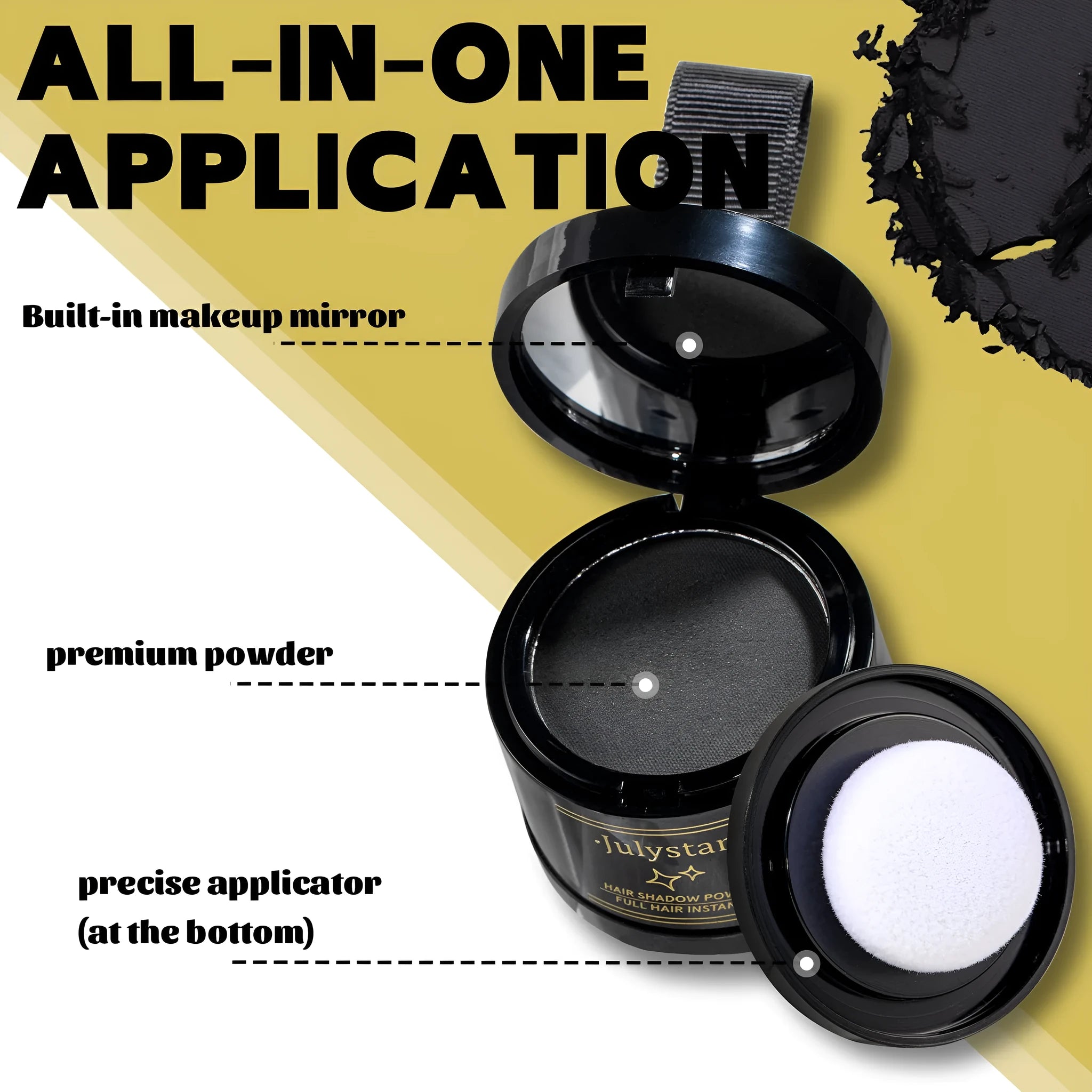 Hairline powder compact in 4g with four colour options for nose shadow contouring and filling