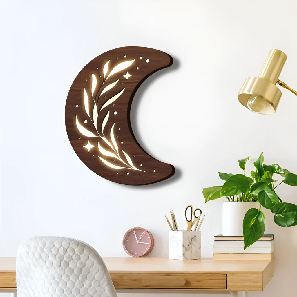 Modern pendant lamp with three-dimensional wooden leaf decoration in MZ212 colour