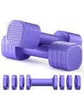 Pink detachable dumbbell set for women's fitness and body toning