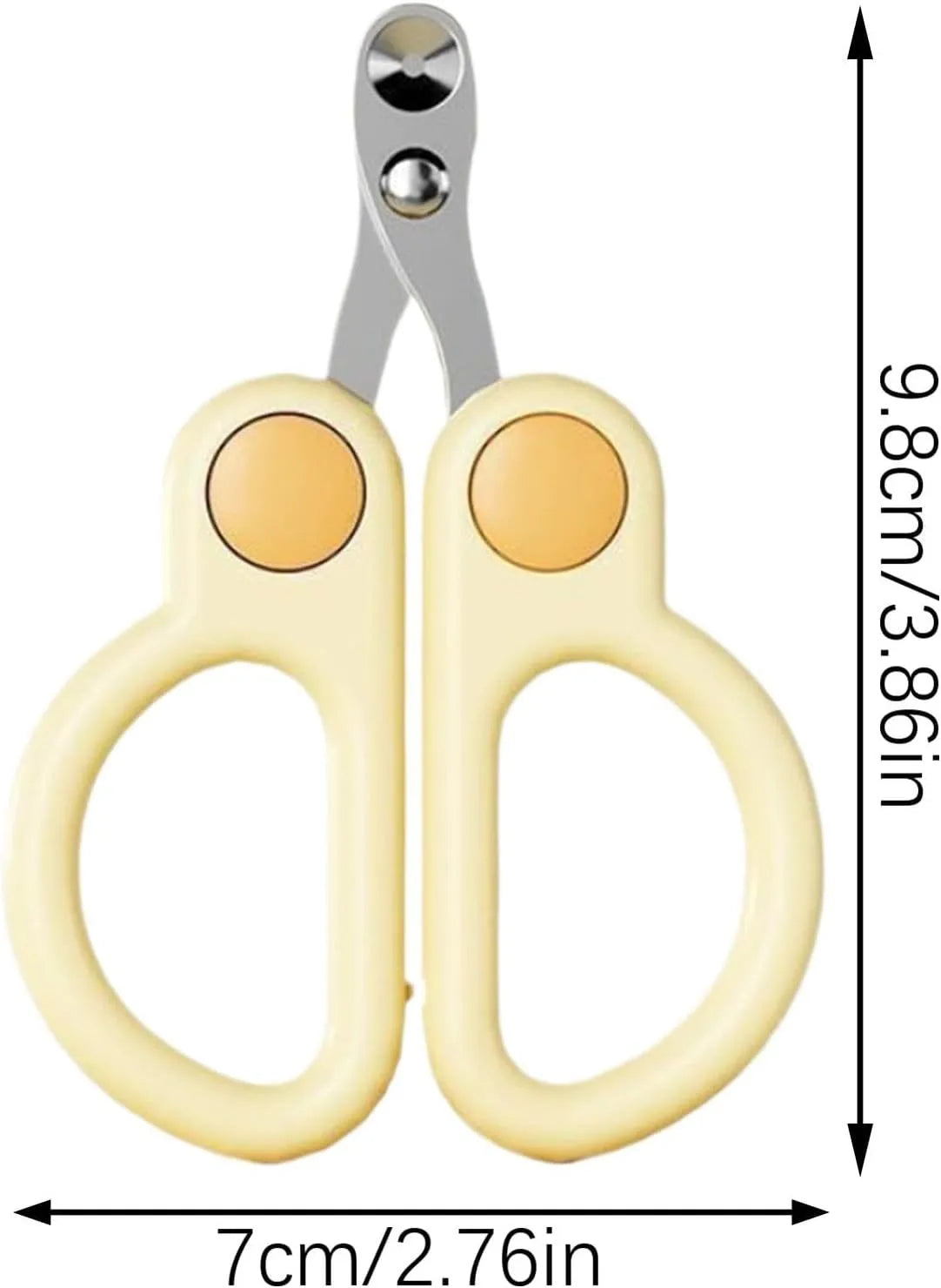 Cat nail clippers with round hole design and ergonomic handles in green colour