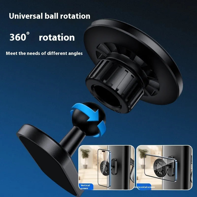 Double-sided magnetic photography bracket with universal plastic clip for camera mounting