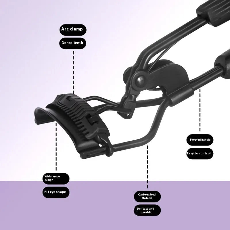 A4 format eyelash curler with ribbon comb design in multiple colour options
