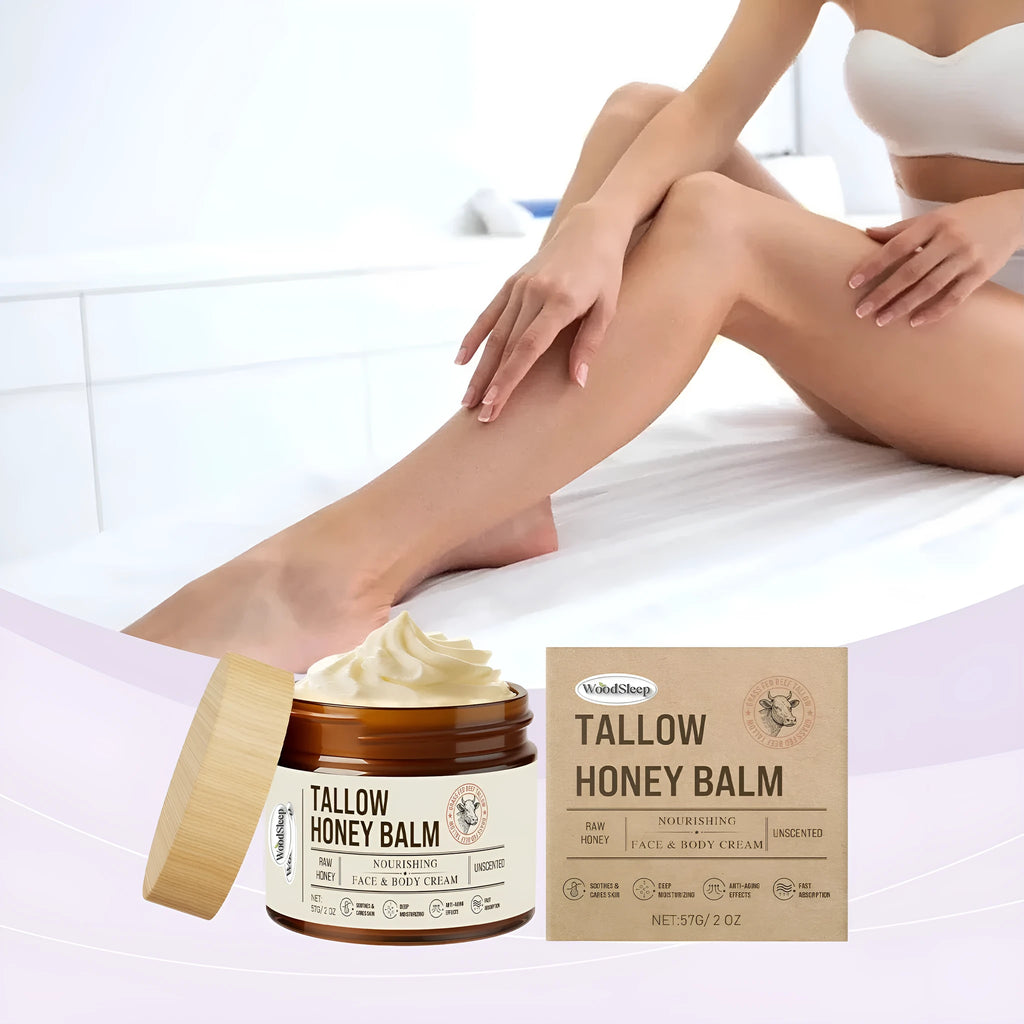 Tallow honey skin repair moisturising cream in 57g container for dry skin relief