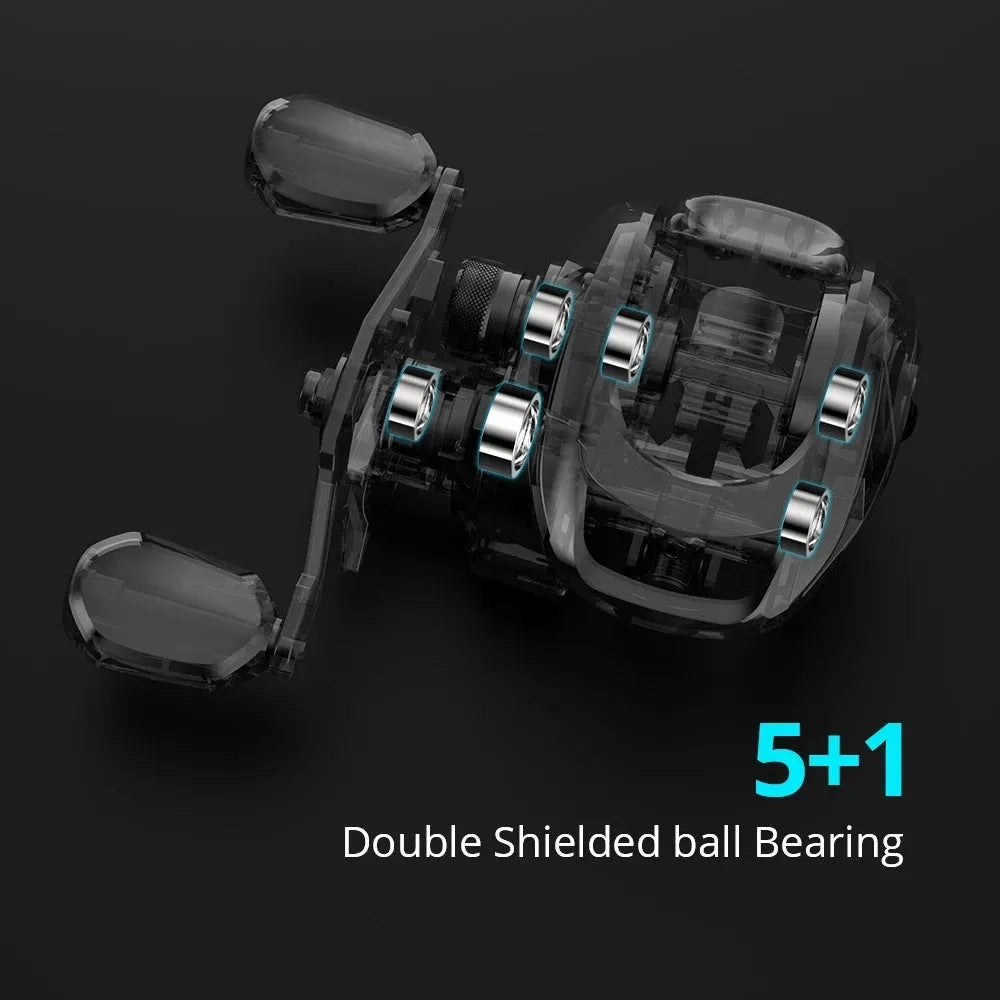 Lure fishing rod with drip wheel and rocking wheel line mechanism in fishing vessel