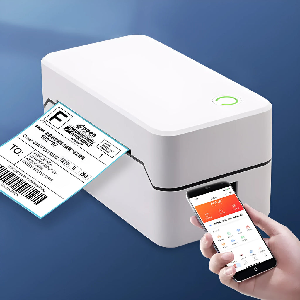 Compact thermal express order printer with Bluetooth, dimensions 149mm by 79mm by 72mm.