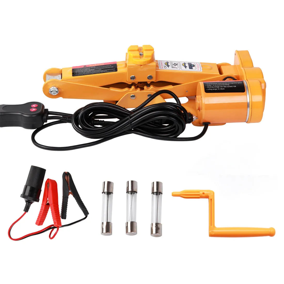 TY002 electric hydraulic car jack kit with 2-tonne capacity and 100W motor