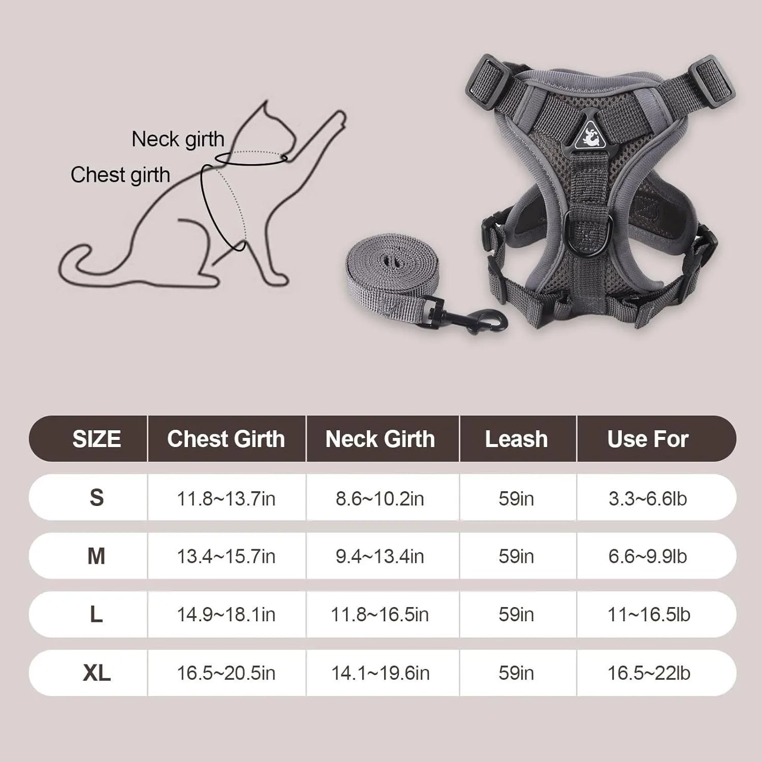 Blue adjustable mesh cat harness with reflective strips and leash for outdoor walks