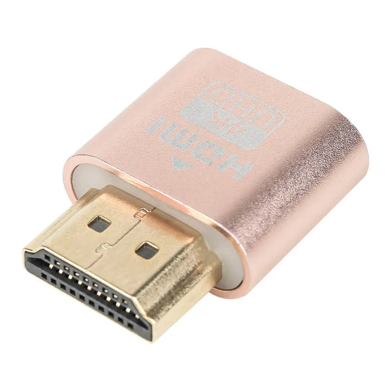 HDMI dummy plug virtual display device with gold interface for graphics card signal simulation