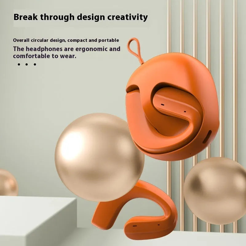 OWS binaural Bluetooth headset with ear hook, non-in-ear design, plastic construction, available in four colours