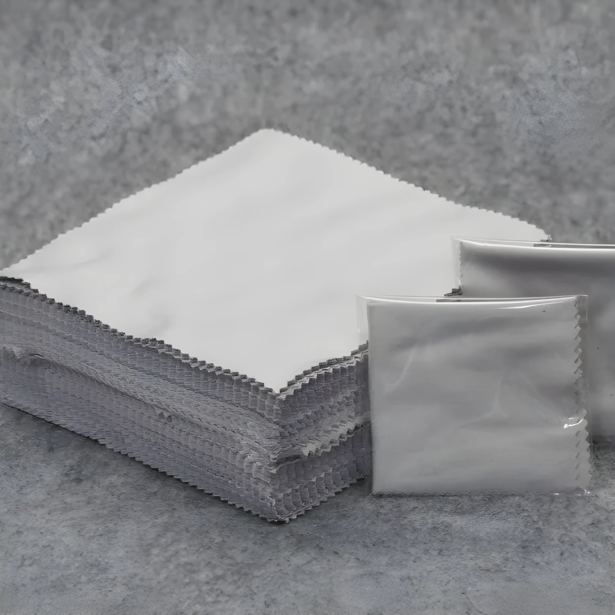 130mm square microfiber glasses cleaning cloth in grey, suitable for lenses and screens