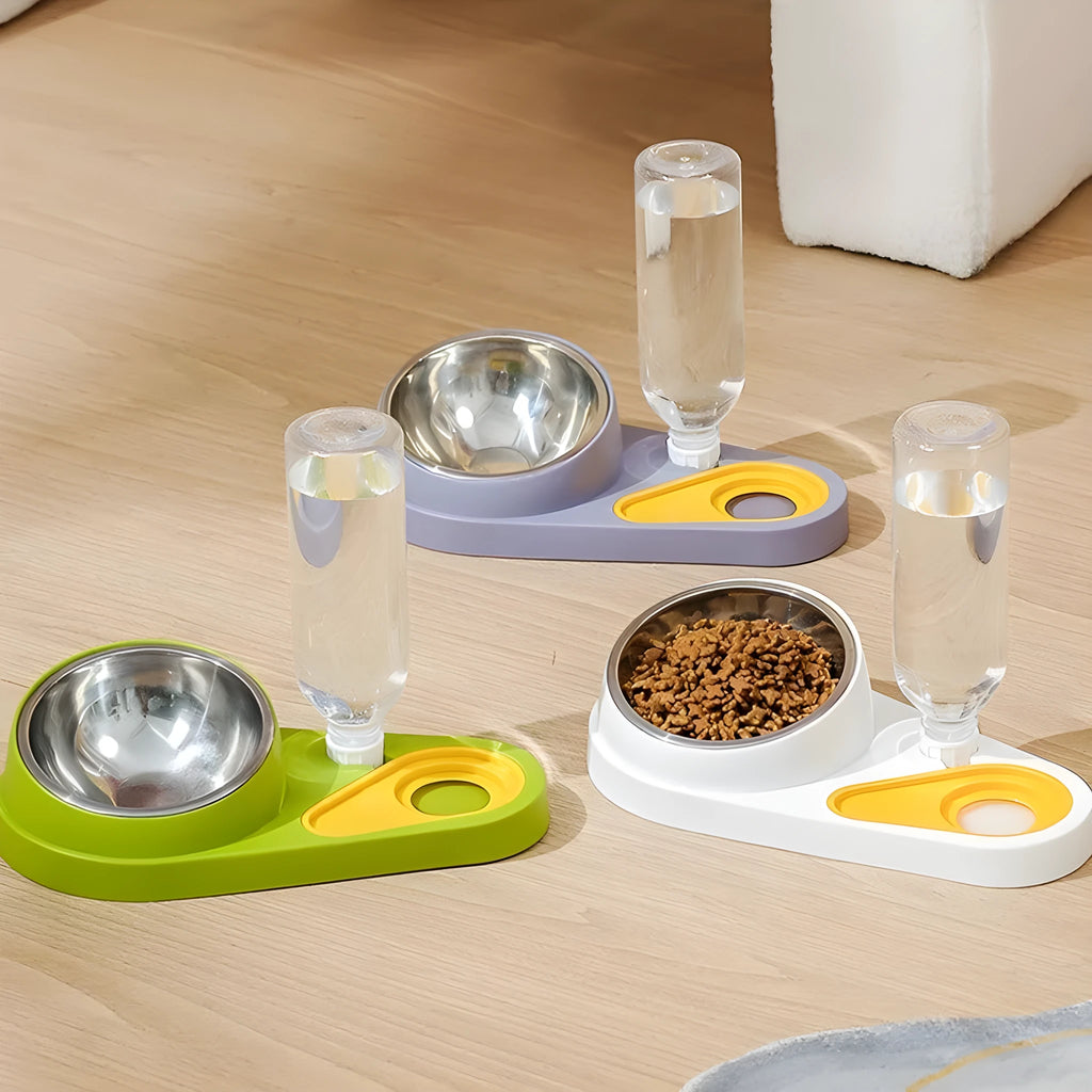 Pet bowl water fountain for cats in blue colour automatic feeding tableware