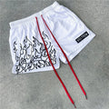 Men's mesh breathable sports fitness shorts in polyester with elasticated waist