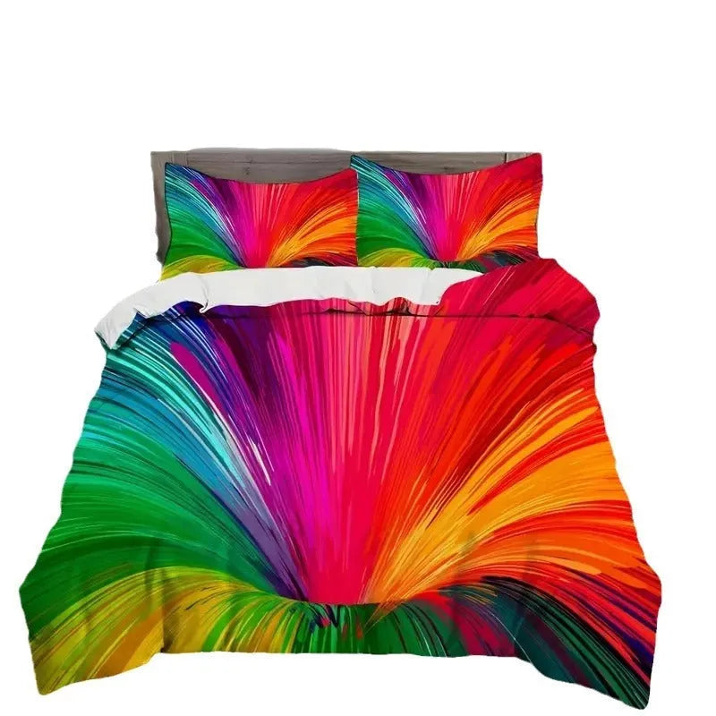 Digital printing three-piece quilt cover set in chemical fibre, modern simplicity style, sizes 180x210cm to 264x228cm